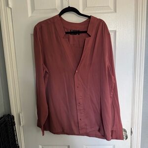 ASOS DESIGN mauve satin shirt - size M